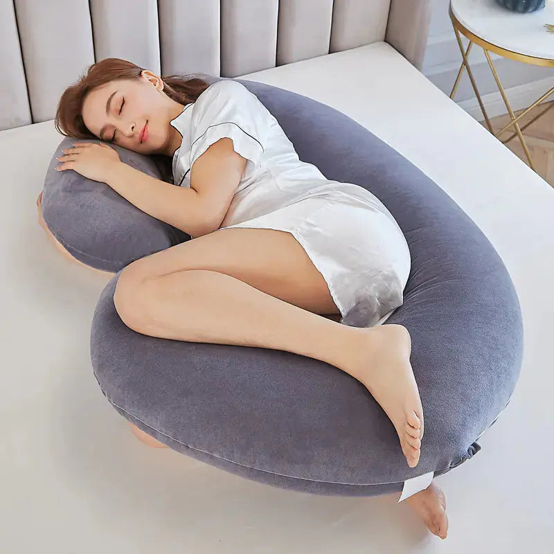 C-Shaped Pregnancy Pillow BlissBump